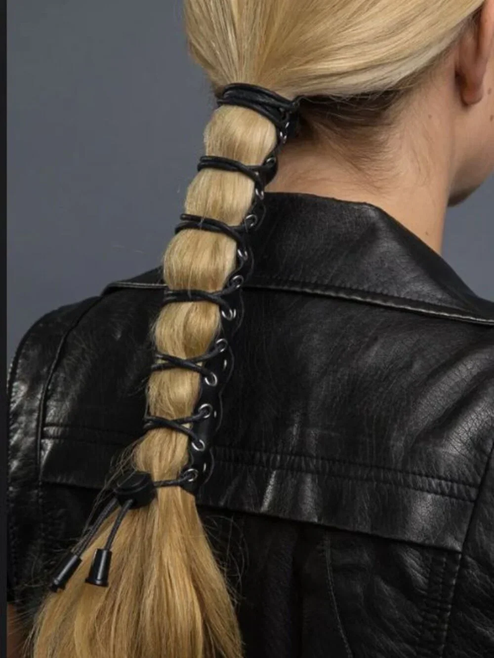 The Original Hair Glove Black Leather 8